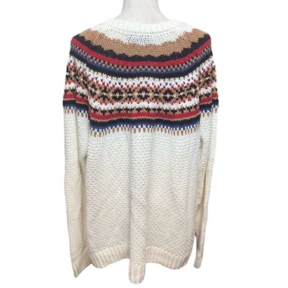 Lane Bryant Women's Multicolor Fair Isle Button Up Cardigan Sweater Size 26/28 - Picture 3 of 5